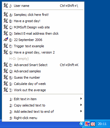 Keyboard macro program with multiple clipboard and Windows automation features.